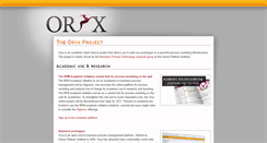 Desktop Screenshot of oryx-project.org